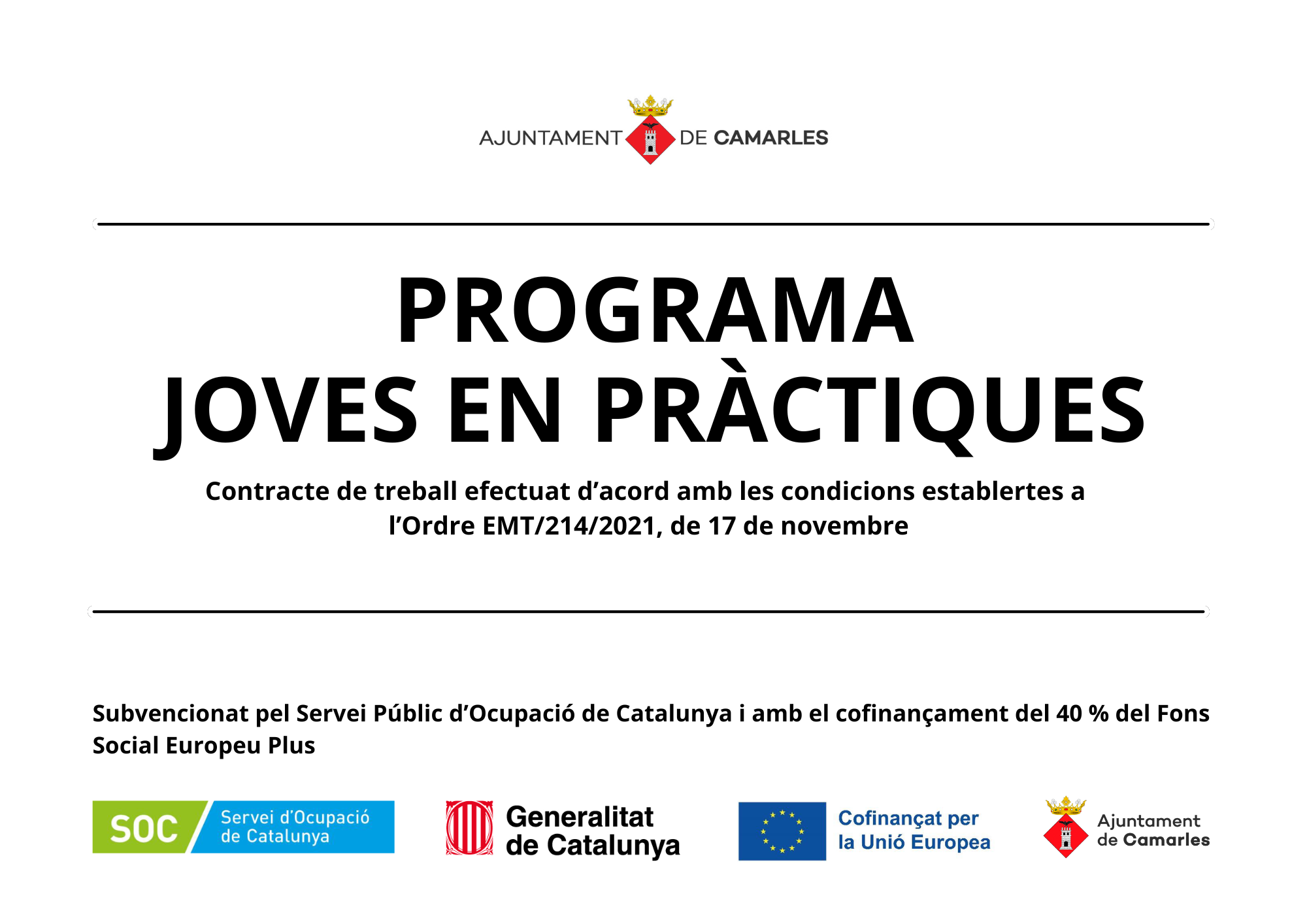 Cartell Jove en Practiques A3