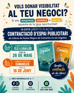 OBERT EL TERMINI DE CONTRACTACIÓ D’ESPAIS PUBLICITARIS ALS LLIBRES DE FESTES MAJORS